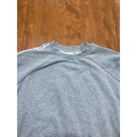 Vans I Love My Vans Arm Stripe Crewneck Grey Sweatshirt Crop Women's Medium - Picture 2 of 6